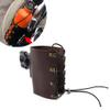 GZYF Motorcycle 22-28mm Handlebar Cup Holder Drink Hanging Bottle Mount For Universal Dirt Bike ATV Scooter Chopper Cafe Racer Synthetic Leather Dark Brown view 3