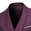 MenS Slim Fit Suit Tuxedo Set One Button 3-Piece Blazer Dress Business Wedding Party Jacket Vest & Pant (XL-cm,Purple) view 2