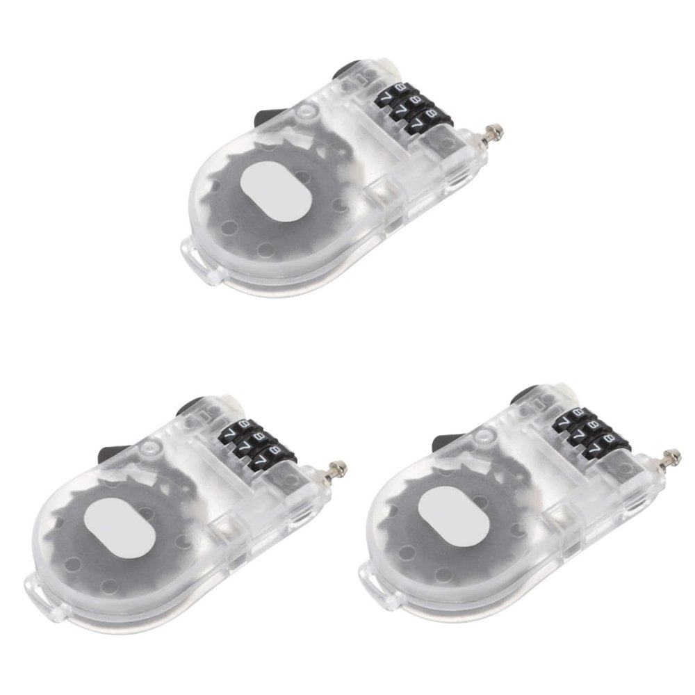 BESPORTBLE 3pcs Safety Snowboard Lock Combination Retractable Security Cable Lock for Snowboard Scooter Bike Lightweight Wire Easy to Use Theft