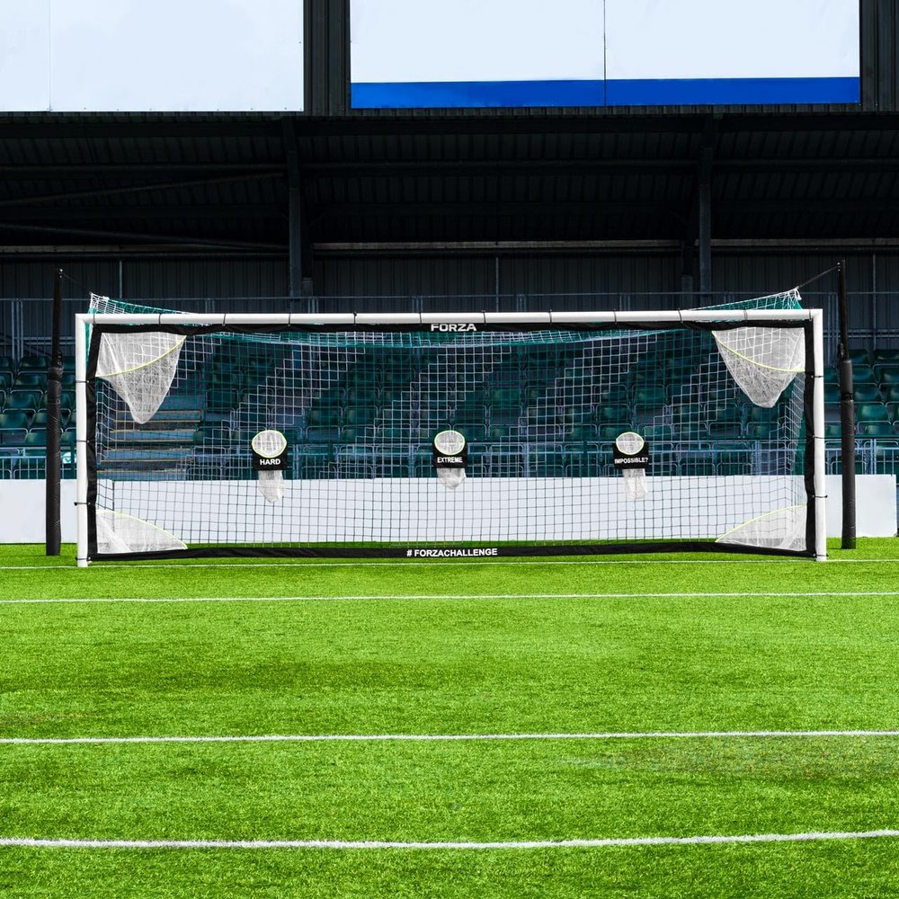 FORZA Professional Soccer Target Sheets | Soccer Target Nets with Scoring Zones for Improving Shooting Accuracy [4 Styles, 10 Size Options] (Challenge, 24ft x 8ft)