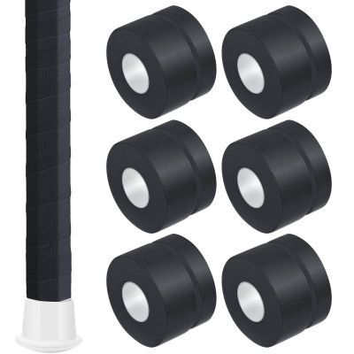 Gemscream 12 Pcs 30 ft Lacrosse Stick Tape 1 Inch 1/2 Inch Non-precut Cotton Sweat Absorbent Bat Grip Tape for Lacrosse Baseball Bats (Black)