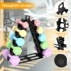 Dumbbell Rack 5 tier(Dumbbells not included), A-Frame Metal Dumbbell Holder with Handle, Multilevel Weight Storage Organizer for Dumbbells, Tree Shape Compact Weight Rack/Holder(Black) view 3
