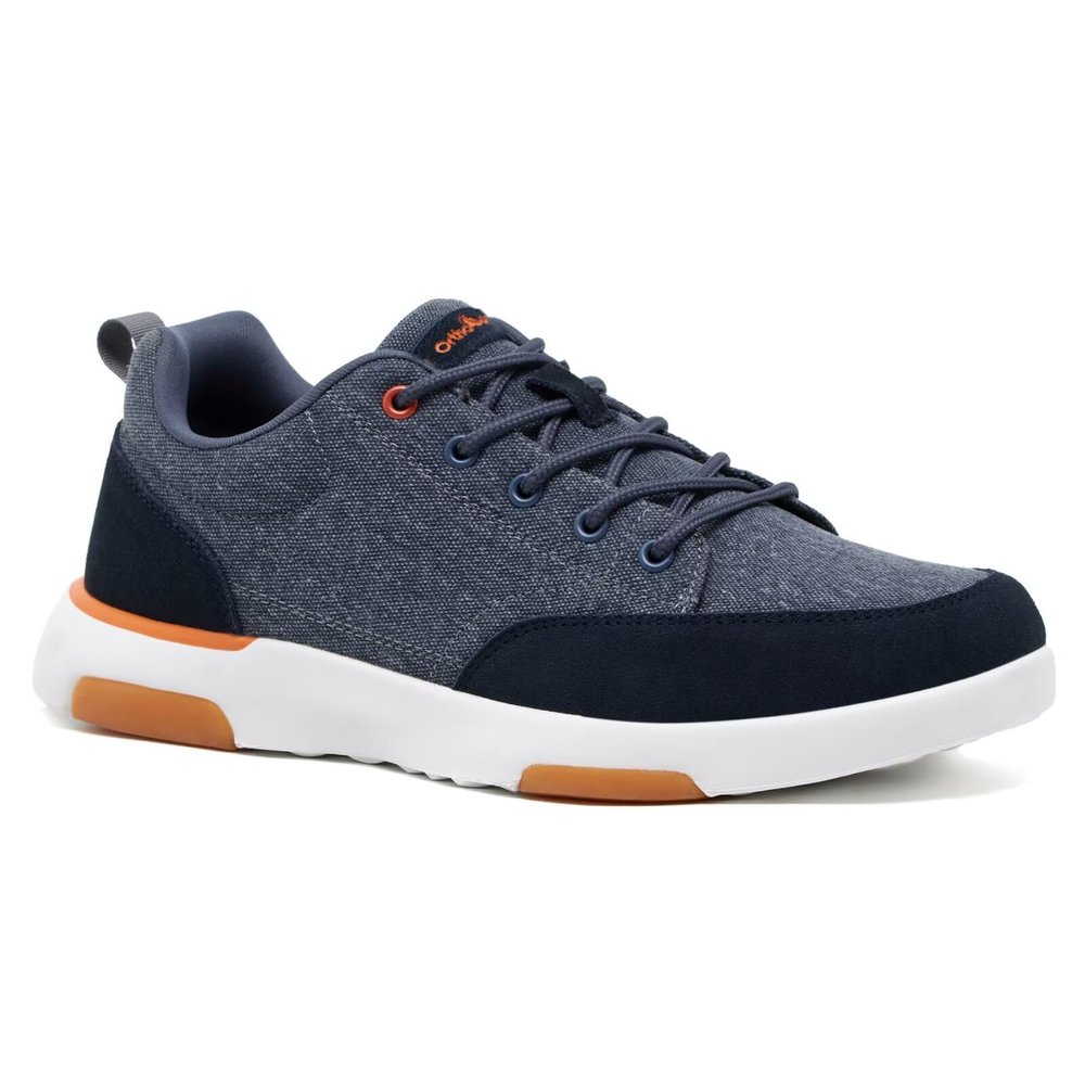 Men's Orthopedic Fashion Walking Shoes: Popular Casual Sneakers for Plantar Fasciitis, Mens Comfy Supportive Driving Shoes Outdoor Activities, Cushioned Walking Shoes Eva+Rubber Sole Denim Size 8