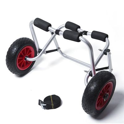 XLTEAM Kayak Canoe Trolley, Foldable Boat Canoe Cart Carrier, Solid PU Wheel, Load Capacity 80KG, for Moving Surfboards Wooden Boards Metal Boards Kayaks