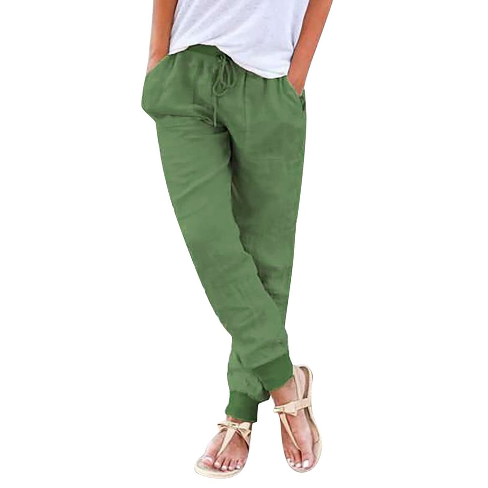Parachute Pants for Women Womens Pants Dressy Casual High Waisted Palazzo Pants for Women Women Outfit Tan Linen Pants Women Cotton Linen Tops for Women,AG,XX-Large