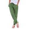 Parachute Pants for Women Womens Pants Dressy Casual High Waisted Palazzo Pants for Women Women Outfit Tan Linen Pants Women Cotton Linen Tops for Women,AG,XX-Large view 1