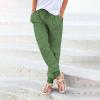 Parachute Pants for Women Womens Pants Dressy Casual High Waisted Palazzo Pants for Women Women Outfit Tan Linen Pants Women Cotton Linen Tops for Women,AG,XX-Large view 2