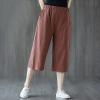 Linen Pants Women Summer Linen Pants for Women High Waist Summer Leggings for Women Yoga Pants Women Women Clothing Summer Fall Work Clothes for Women 2024,Coffee,X-Large view 2