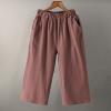 Linen Pants Women Summer Linen Pants for Women High Waist Summer Leggings for Women Yoga Pants Women Women Clothing Summer Fall Work Clothes for Women 2024,Coffee,X-Large view 3