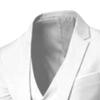 MenS Slim Fit Suit Tuxedo Set One Button 3-Piece Blazer Dress Business Wedding Party Jacket Vest & Pant (XL-cm,White) view 2