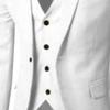 MenS Slim Fit Suit Tuxedo Set One Button 3-Piece Blazer Dress Business Wedding Party Jacket Vest & Pant (XL-cm,White) view 4
