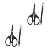 BESPORTBLE 2pcs Compact Fishing Scissor Multi-function Portable Shear for Cutting Braided Lines Pe Fishing Line and Baits Non-skid Design for Easy Handling and Long-term Use view 1