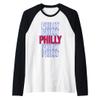 The Real Philly repeating Text Raglan Baseball Tee view 1