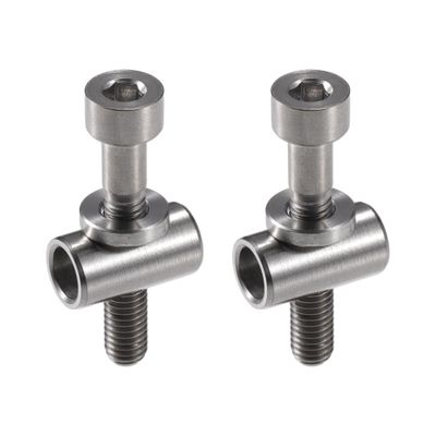 ACROPIX M5x30mm Silver Tone Universal Seatpost Cycling Screws Bike Bicycle Seatpost Clamp Tube Bolt Nut Washer - Pack of 2
