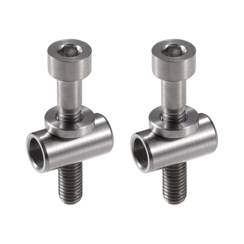 ACROPIX M5x30mm Silver Tone Universal Seatpost Cycling Screws Bike Bicycle Seatpost Clamp Tube Bolt Nut Washer - Pack of 2