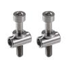 ACROPIX M5x30mm Silver Tone Universal Seatpost Cycling Screws Bike Bicycle Seatpost Clamp Tube Bolt Nut Washer - Pack of 2 view 1