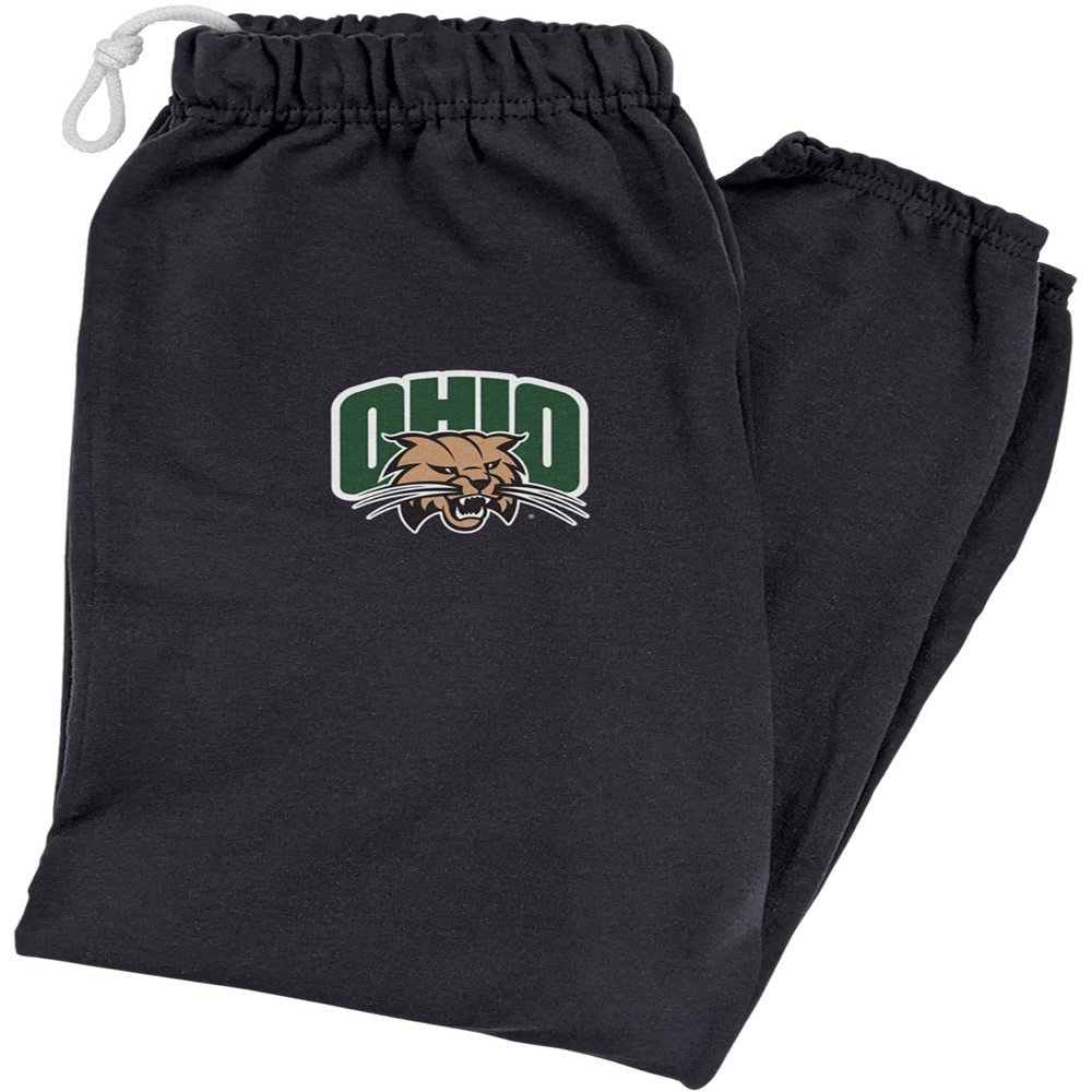 LOGOVISION Ohio University Primary Logo Mens Jogger Sweatpants, Black, Large