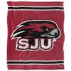 Saint Joseph's University Hawks Blanket, 50" x 60", Primary Logo Stripes, Silky Touch Super Soft Throw view 2
