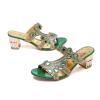 Women's Crystal Sandals Bohe Slide Pump Sandals Chunky Heel Fashion Sexy Sandals Party Wedding Sandals For Women view 3