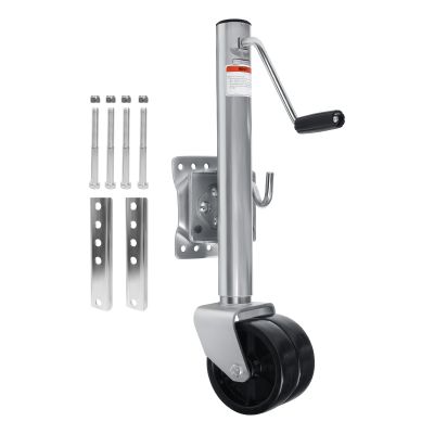 1200LBS Trailer Jack with Double Wheels, 12'' Lift, Heavy Duty Boat Trailer Mover, Boltable Trailer Jack for RV Boat