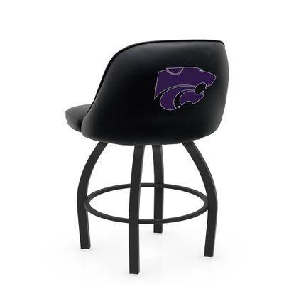 L048 Logo Grizzly Kansas State Swivel Counter Stool