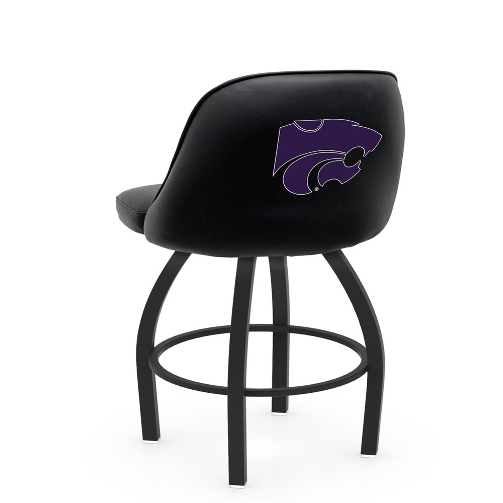 L048 Logo Grizzly Kansas State Swivel Counter Stool