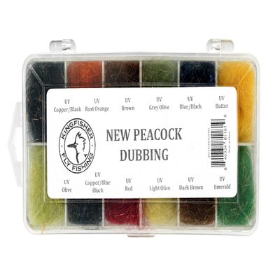 Kingfisher Fly Fishing New Peacock Fly Tying Dubbing Dispenser