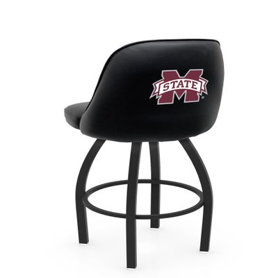 L048 Logo Grizzly Mississippi State Swivel Bar Stool