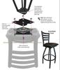 L048 Logo Grizzly Alabama Swivel Bar Stool view 4