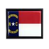 Elektroplate Premium North Carolina NC State Flag All Metal Black Frame Chrome Emblem for Cars, Trucks, and All Auto | Universal Fit at 2.5" x 3.8" | Weatherproof view 1