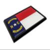 Elektroplate Premium North Carolina NC State Flag All Metal Black Frame Chrome Emblem for Cars, Trucks, and All Auto | Universal Fit at 2.5" x 3.8" | Weatherproof view 3