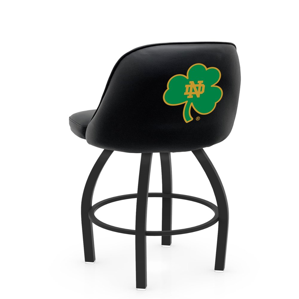 L048 Logo Grizzly Notre Dame (Shamrock) Swivel Bar Stool