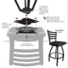 L048 Logo Grizzly Louisville Swivel Bar Stool view 4