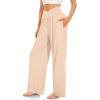 Wide Leg Yoga Pants Women Cross Over High Waisted Lounge Pants Casual Athletic Pant Workout Sweatpants Wide Leg Lounge Pants with Pockets Cozy Baggy Pants Womens Casual Pants view 2