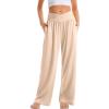 Wide Leg Yoga Pants Women Cross Over High Waisted Lounge Pants Casual Athletic Pant Workout Sweatpants Wide Leg Lounge Pants with Pockets Cozy Baggy Pants Womens Casual Pants view 4