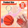 Yaure Joy 12 Pcs Basketball Acrylic Keychain bulk with 1 Black Marker for DIY Sports Party Favor (Basketball) view 2