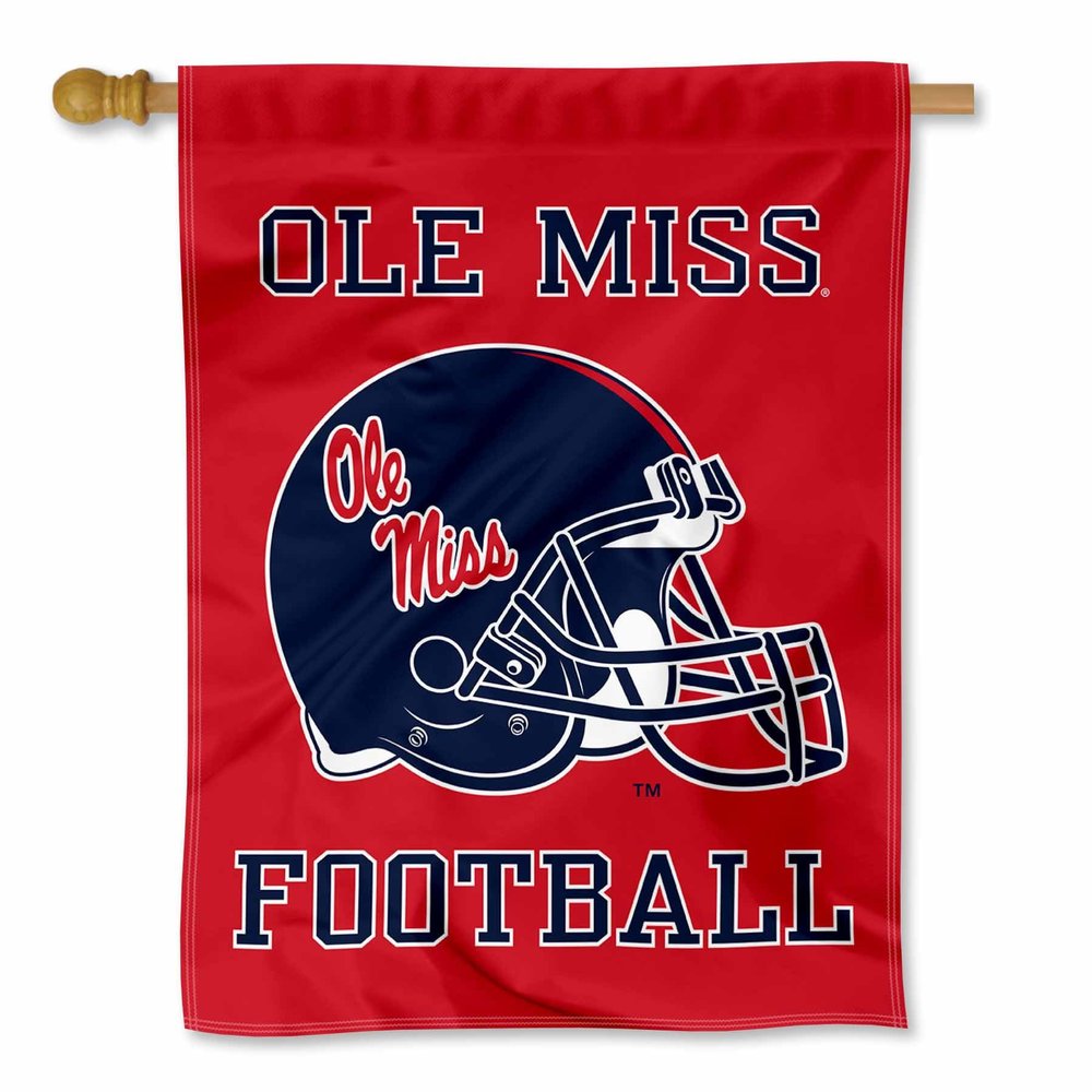 College Flags & Banners Co. Ole Miss Helmet Double Sided House Banner Flag