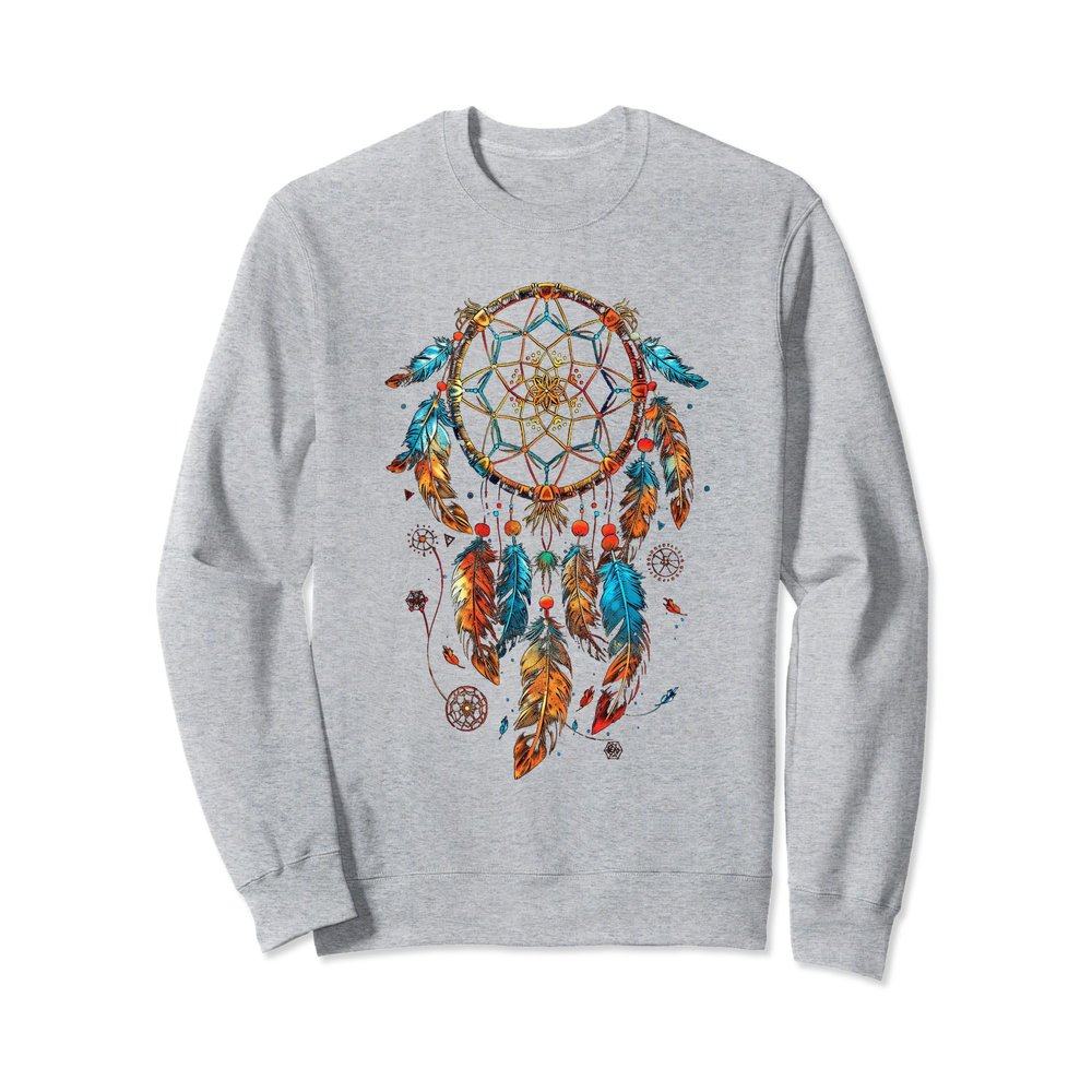 dreamcatcher made of indian feathers native american Sweatshirt