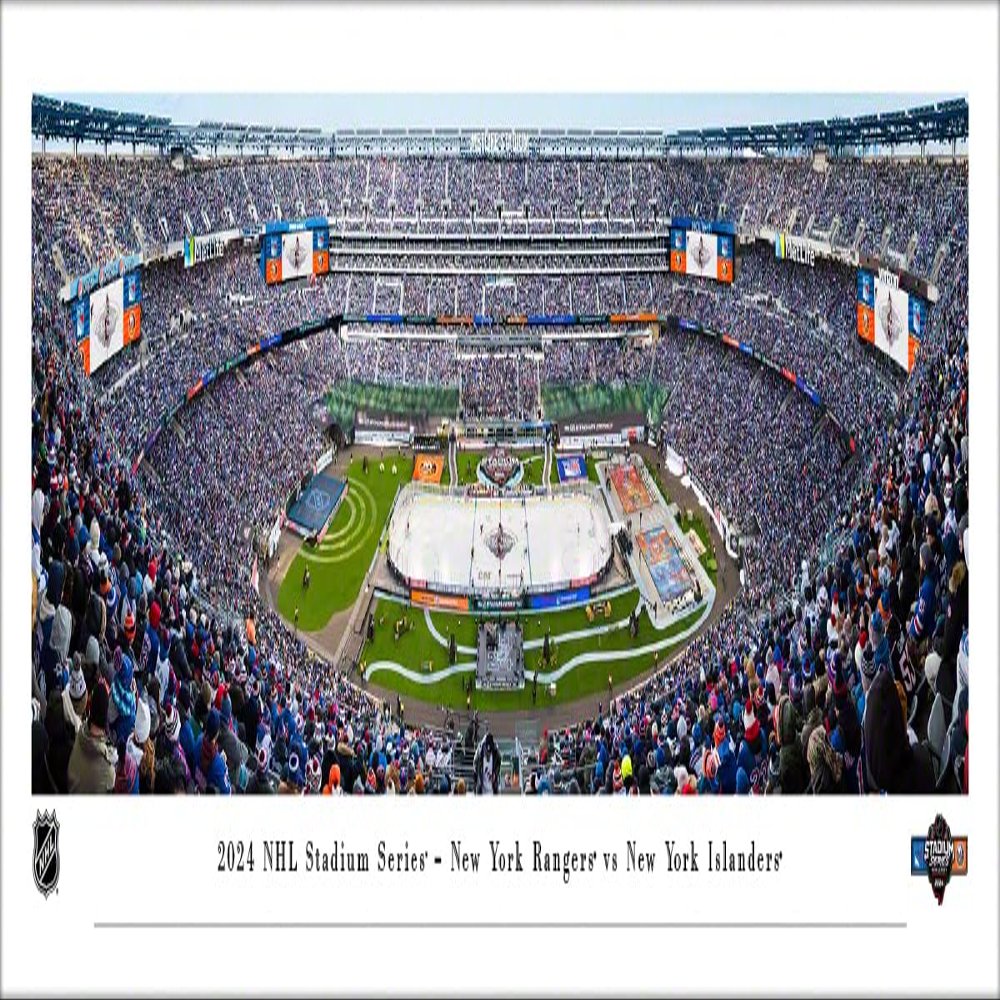 2024 NHL Stadium Series, New York Islanders vs New York Rangers - Unframed 40 x 13.5 Poster by Blakeway Panoramas