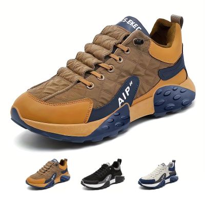 Vdhwter Men's Orthopedic Comfort Sneaker 2024 Waterproof Air AIP Walking Tennis Comfortable Wide Shoes Slip on Sneakers (Brown, Adult, Men, 6, Numeric Range, US Footwear Size System, 6.5, Wide)