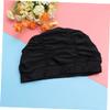 Anneome Women's Swim Cap Long Hair Pleated Design Ear Protector Quick Dry for Pool view 4