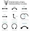Pierced Owl 14GA Black 316L Stainless Steel Vitrail Medium Teardrop Ends with Dangling Chains Nipple Barbells, Sold as a Pair view 2