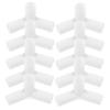 ADOCARN 20pcs Tent Joint Tent Pole Fitting Three-Way Connector Tent Pole Connector Tent Supply Plastic Fitting Adapter Fittings Pole Adapter White Pipeline Child Plastic Rod view 1