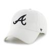 47 MLB Unisex-Adult White/Team Color Clean Up Adjustable Hat Cap - One Size (US, Alpha, One Size, Atlanta Braves White/Navy) view 1