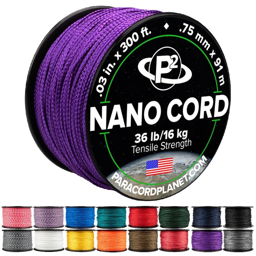 Paracord Planet Nano Cord Lightweight Nylon Nano Paracord  Great for Arts & Crafts, Home Dcor, Camping and More
