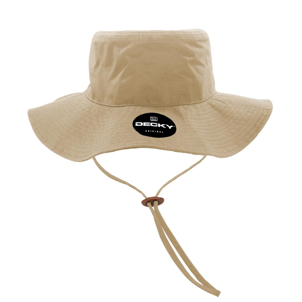 DECKY Unisex Adult Structured Ripstop Boonies, Khaki, S_m Sun Hat, Beige, Small US