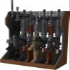 Evike EMG Battle Wall System Weapon Display & Storage Solution - Modular Wood Gun Rack view 1