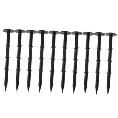 Anneome 10 Pcs Heavy Duty Plastic Ground Stakes Plant Support Sticks Garden Anchor for Canopy Tent Gardening