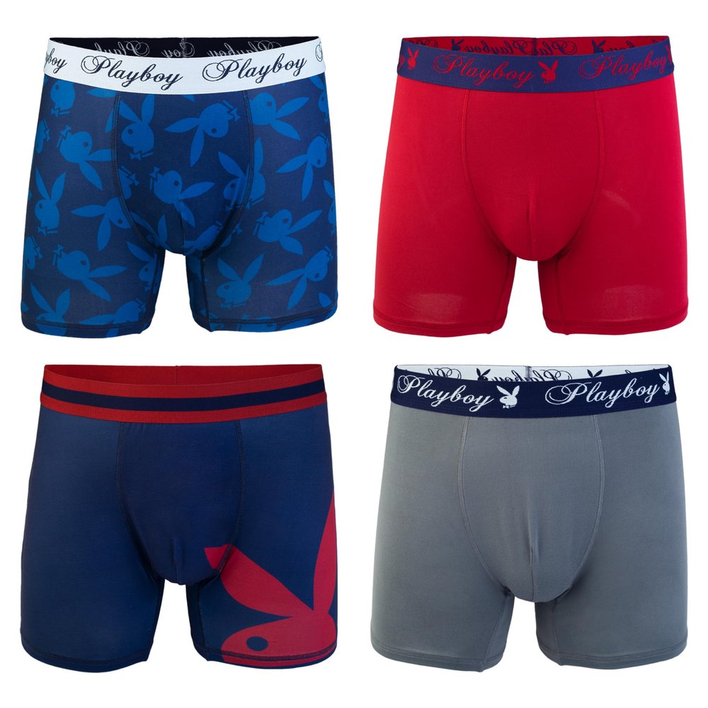 4-Pack Everyday Athletic Boxer Briefs with Soft Brushed Fabric Sizes S, M, L & XL