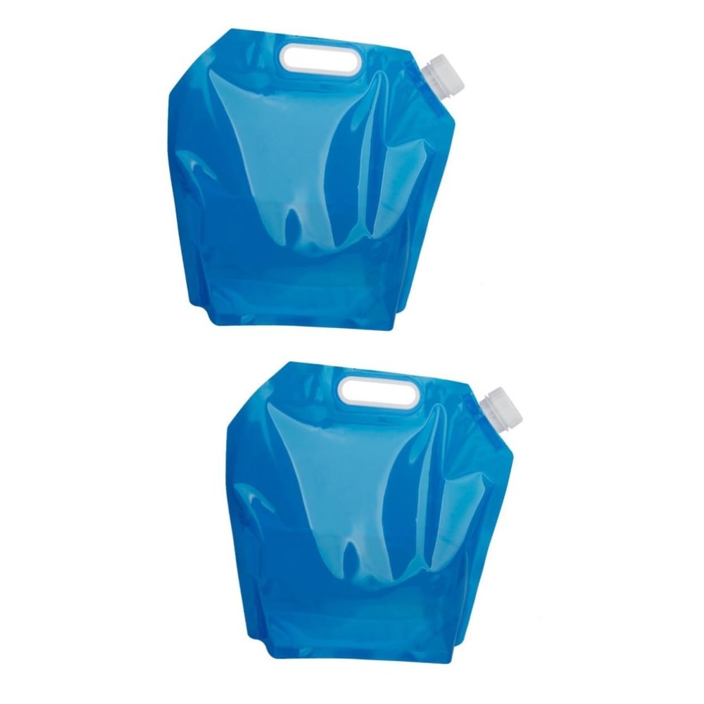 BESPORTBLE 2pcs Collapsible Water Storage Bag Squeeze Camping Hiking Picnic Bbq Container